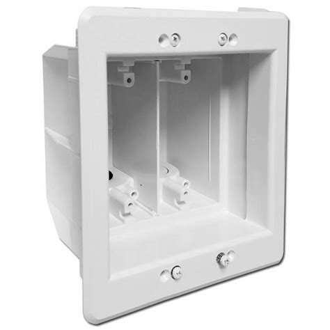 2 gang recessed electrical box|portable outlet box 2 gang.